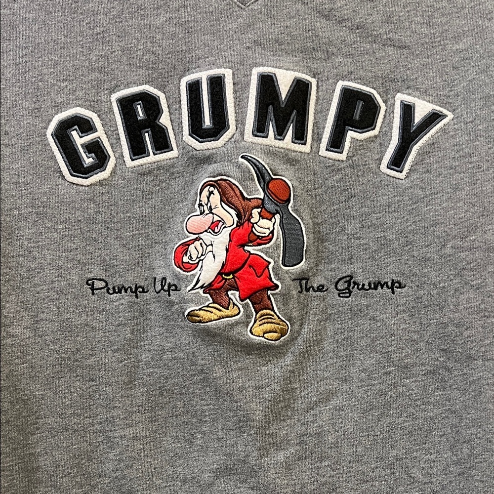 Disneyland Resort Gray and Blue Grumpy Sweatshirt